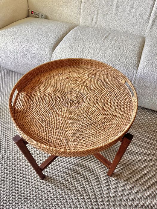 stolik kawowy H&M Home rattan boho