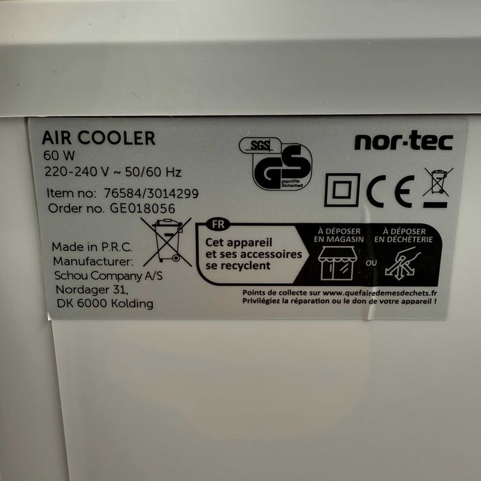 Wentylator kolumnowy na wkłady z lodem NORTEC 60W pilot komplet OKAZJA