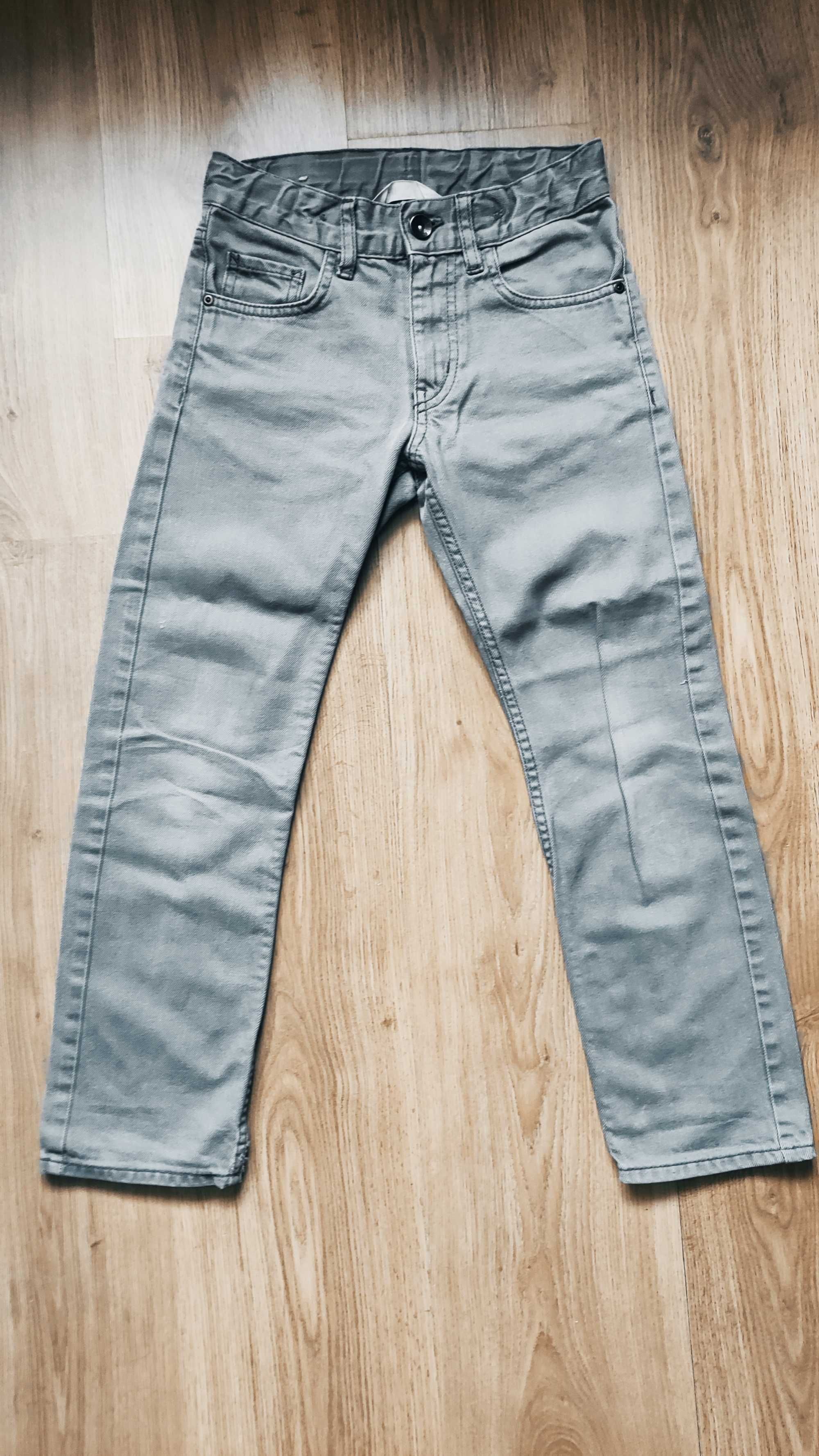 Spodnie Jeans H&M Rozmiar 134 Szare