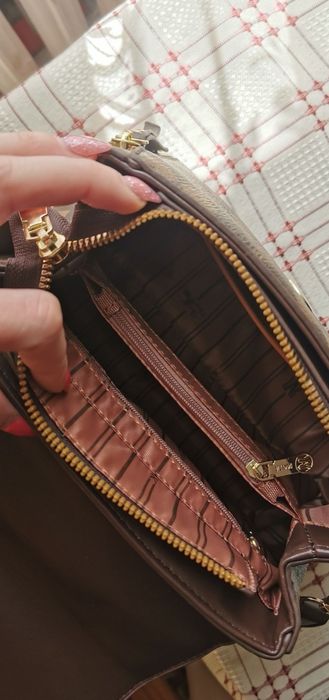 Torebka geometryczna kuferek z flamingami damska nowa