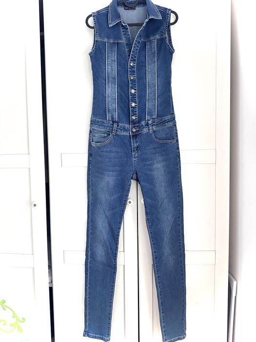 Kombinezon jeansowy denim r.S