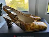 Eleganckie buty wloskie r. 38 skóra lakierowana