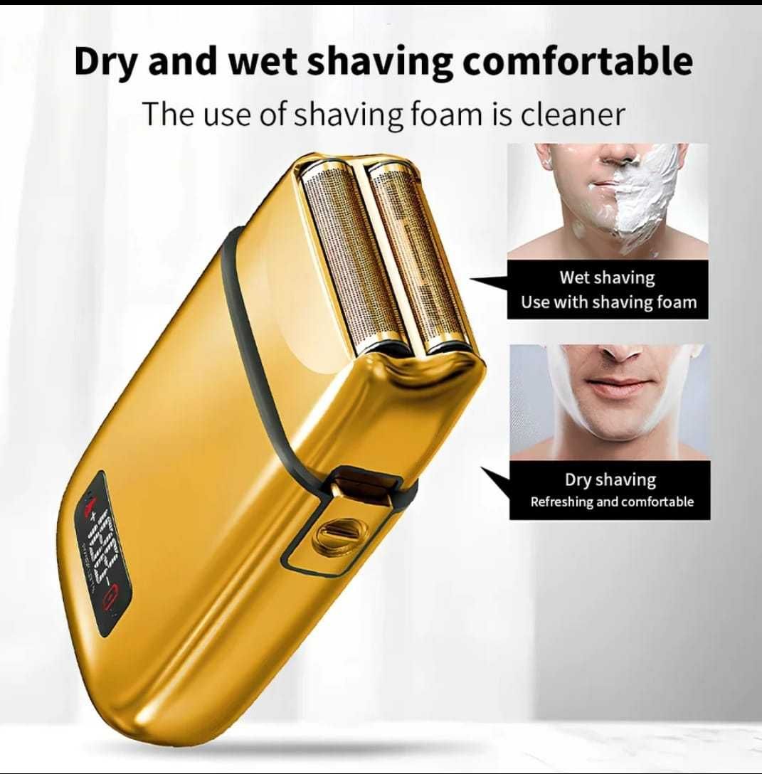 Shaver –Kemei TX3- Máquina Barbear Profissional Lamina Titânio