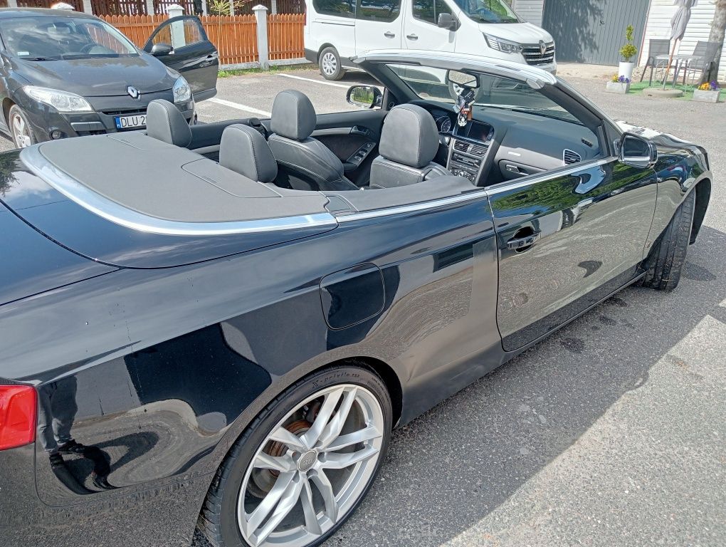 Audi A5 2.0TDI 190KM Cabrio czarny S line Quatro