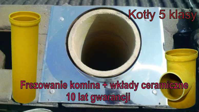 Frezowanie kominów, wkłady ceramiczne, stalowe, szlamowanie