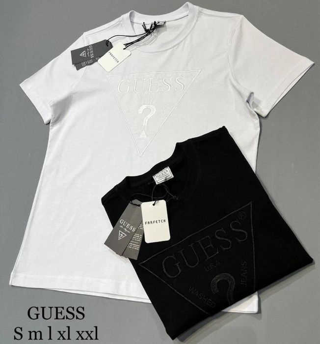 Футболка Guess мужская брендовая вышвика женская