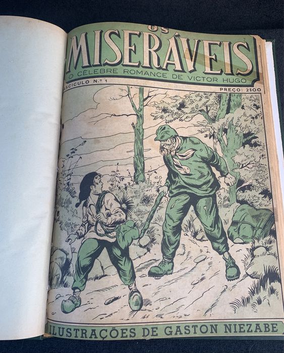 8 Fasciculos encadernados BD “Os Miseráveis” de Viror Hugo Muito Raro
