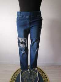 Wikiland 6XL 52 Spodnie Jeansy Jeans * Pas Guma Jegginsy