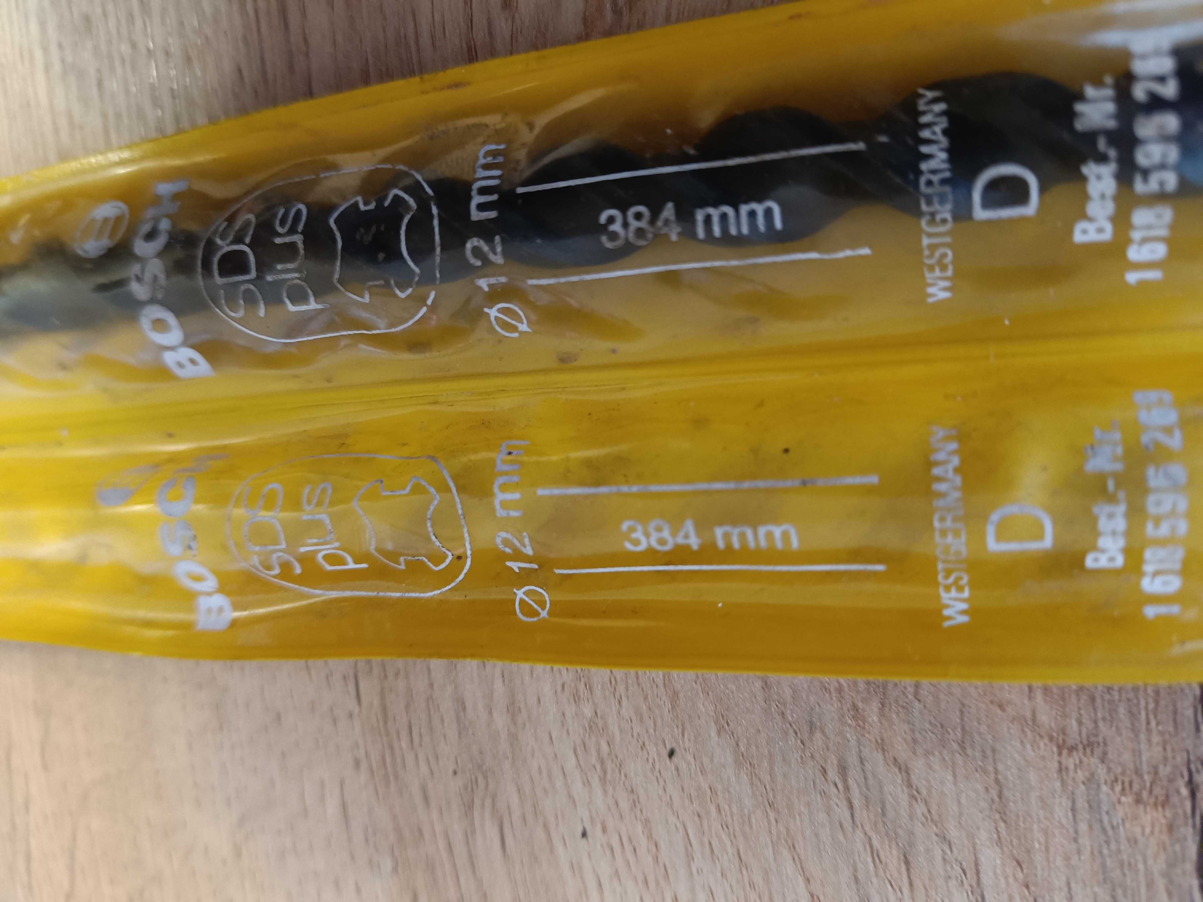 Nowe!! BOSCH wiertła SDS plus fi 12 mm/384 mm; nr. kat. jest poniżej.