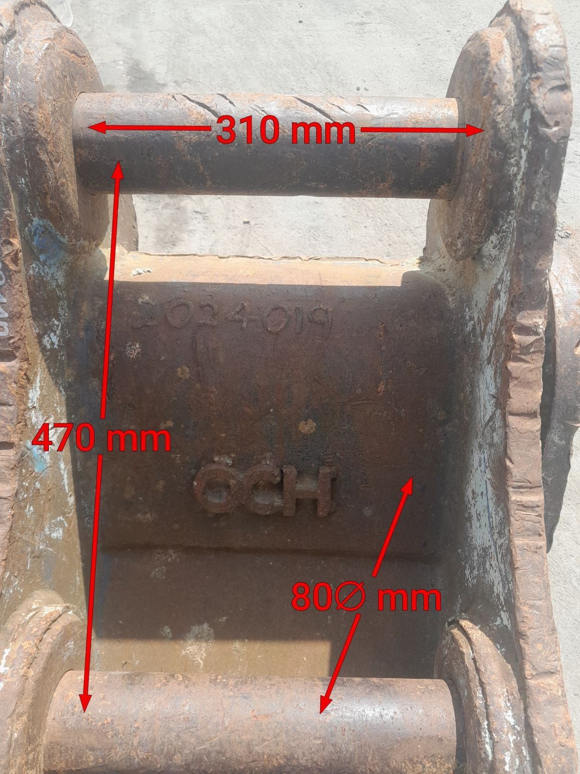 Łyżka do koparki 60cm fi80mm 80mm 60 cm lyzka łycha 80 mm