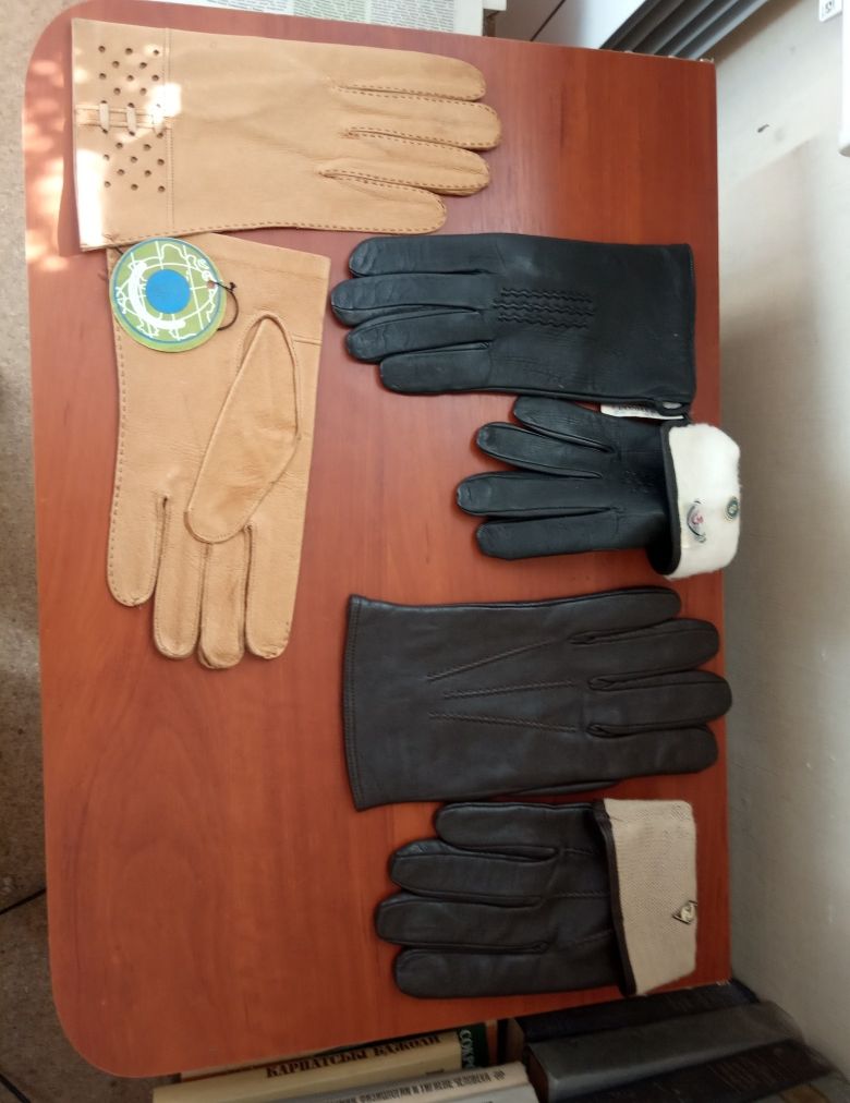 Перчатки (1 пара)кожаные новые