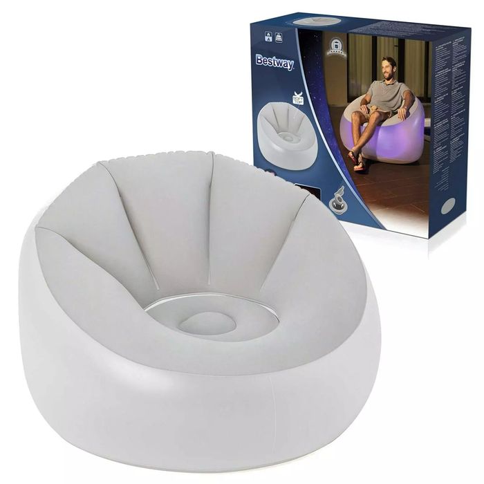 Bestway. Fotel dmuchany świecący. Bestway