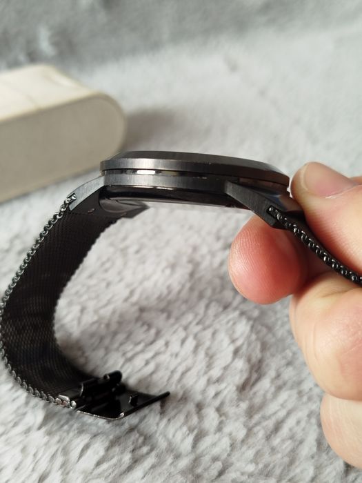 Zegarek AM:PM PD101-G003 Skeleton black unisex quartz vintage y2k wat