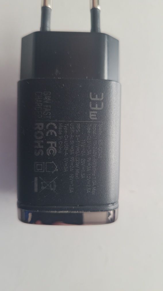 Ładowarka Essager 33W GaN, USB-A + Type-C, PD 3.0 QC 3.0