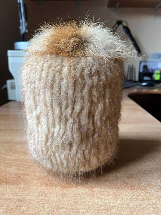 Шапка хутро мех трикотажна основа