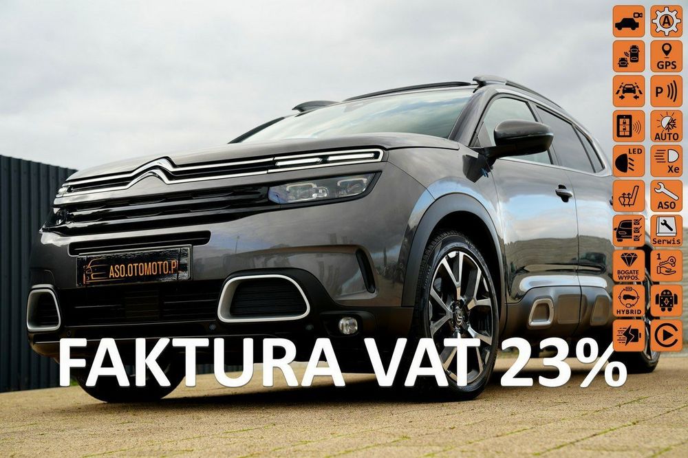 Citroën C5 Aircross Panorama FUL LED skóra webasto BLIS el.klapa acc grzane fotele MAX OP