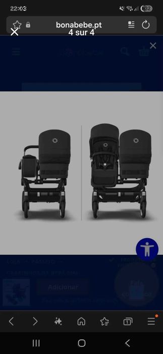 Carinho de bebe cinzento