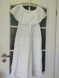 Sukienka damska letnia biała bawełniana haft oversize Primark XL