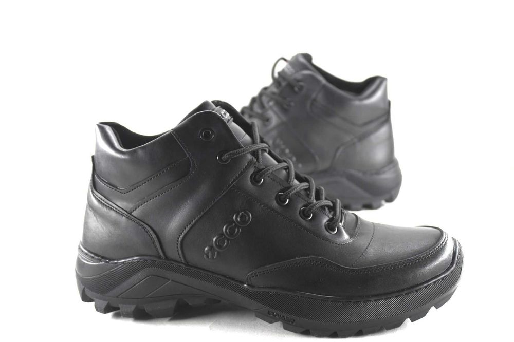 Чоловічі зимові шкіряні кросівки ECCO   з натуральної шкіри