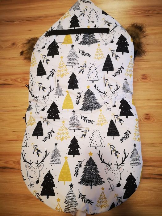 Śpiworek zimowy do wózka lub na sanki