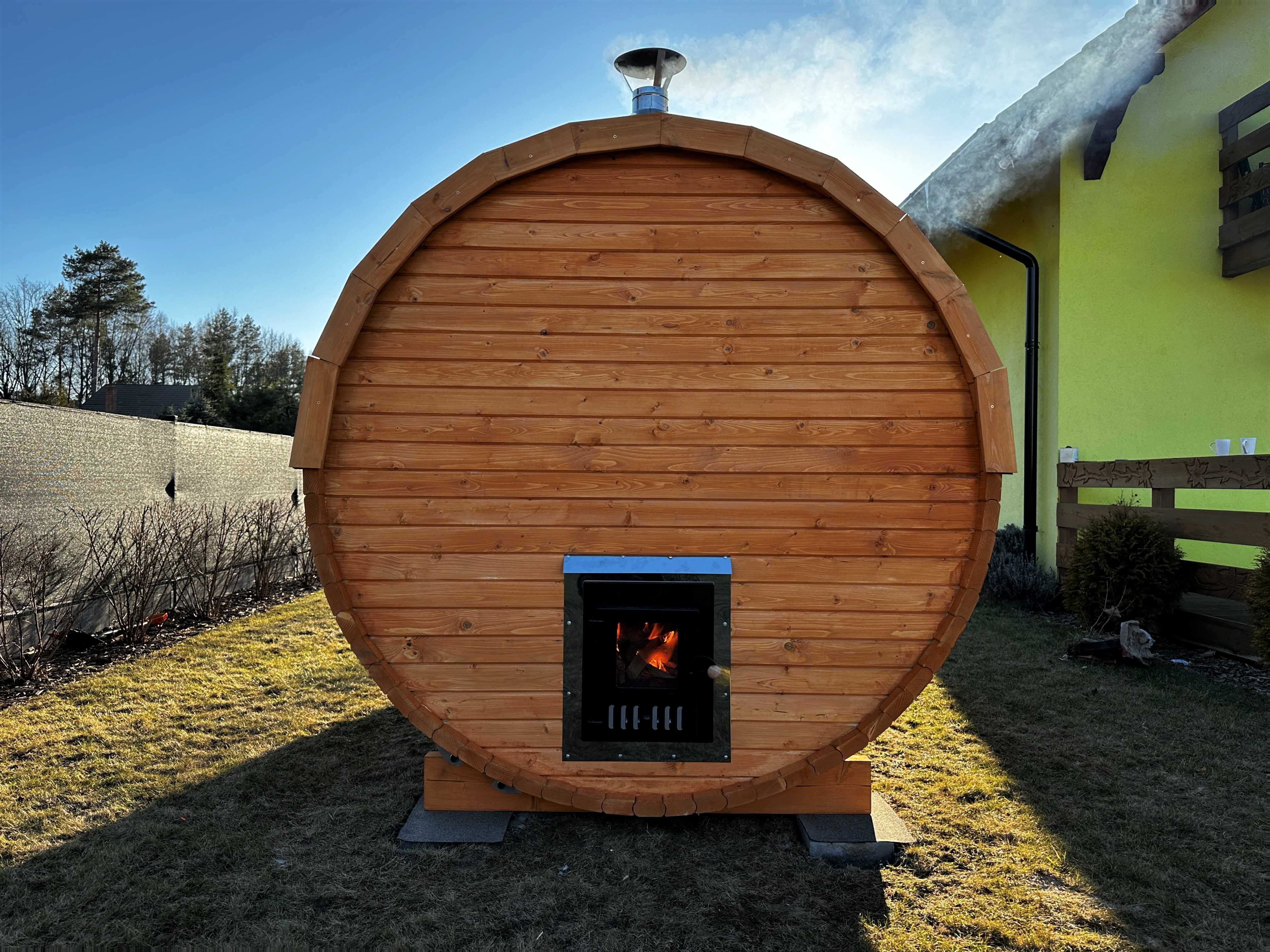 Sauna Ogrodowa Beczka 2m Świerk Skandynawski