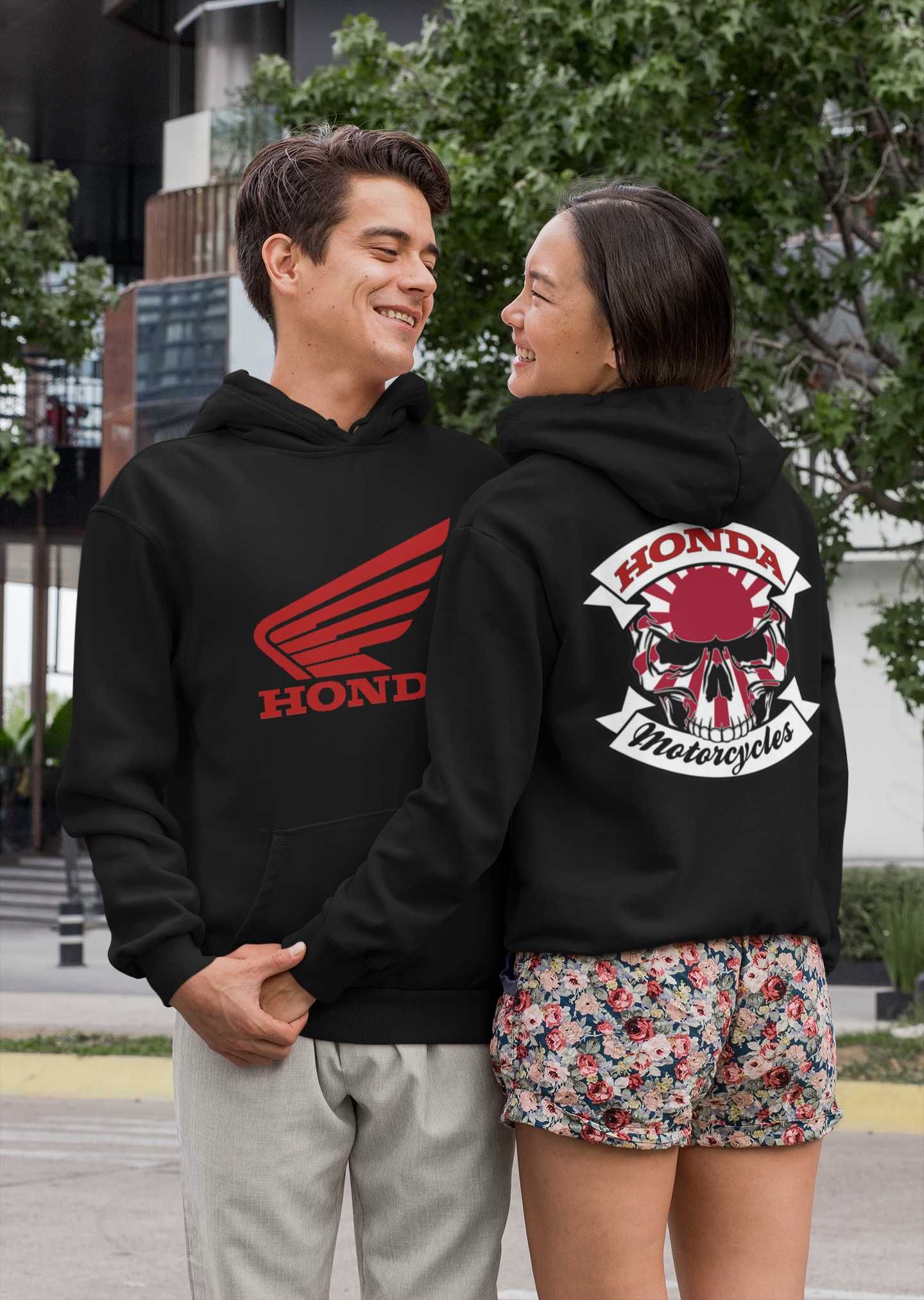 Sweatshirt Honda Motorcycles Skull