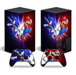 Naklejki Xbox series X Sonic i Super Mario NOWE na obudowę i pady