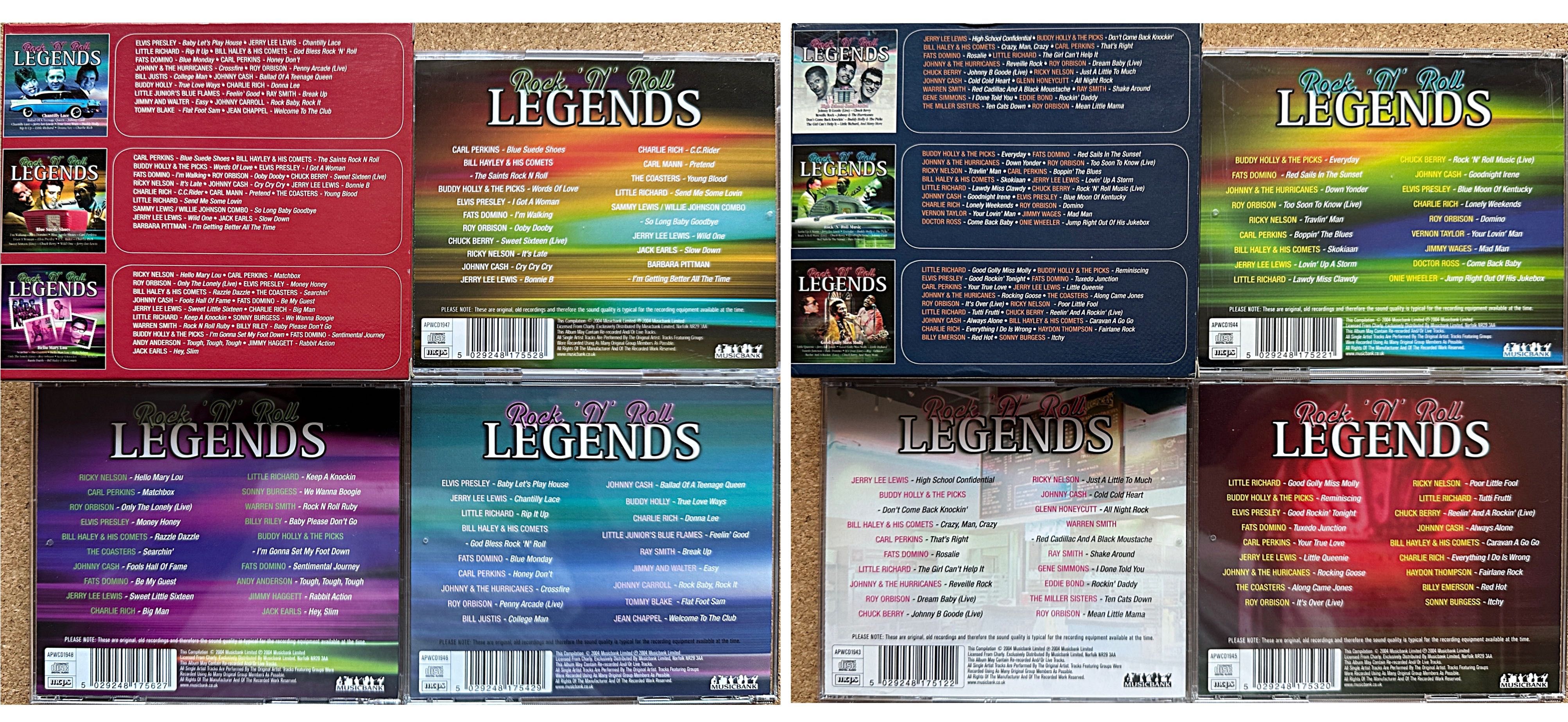 Rock'N'Roll Legends 6 szt CD - 2 kpl po 3 płyty CD