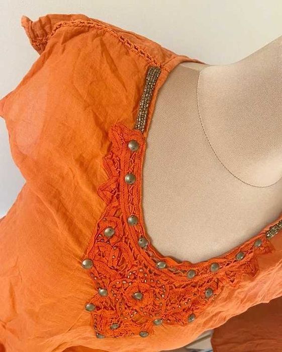 tunika m l neon pomarancz orient
