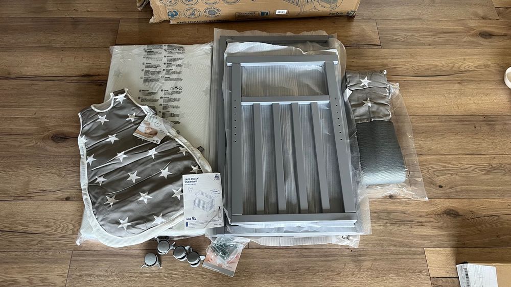 Łóżeczko dostawne roba save asleep 45x90cmKółka,materac,śpiworek