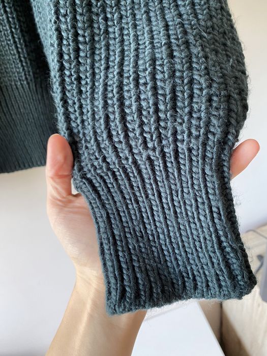 H&M gruby splot mięsisty sweter golf butelkowy