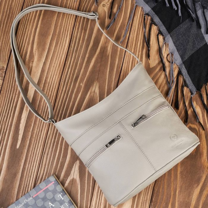 torebeczka damska skórzana listonoszka szara paolo peruzzi z-53-gr