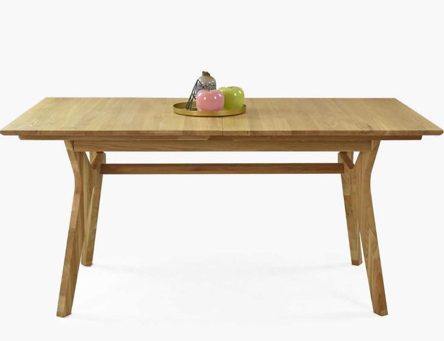 Drewniany stół rozkładany w stylu skandynawskim, 160-200 x 90 cm