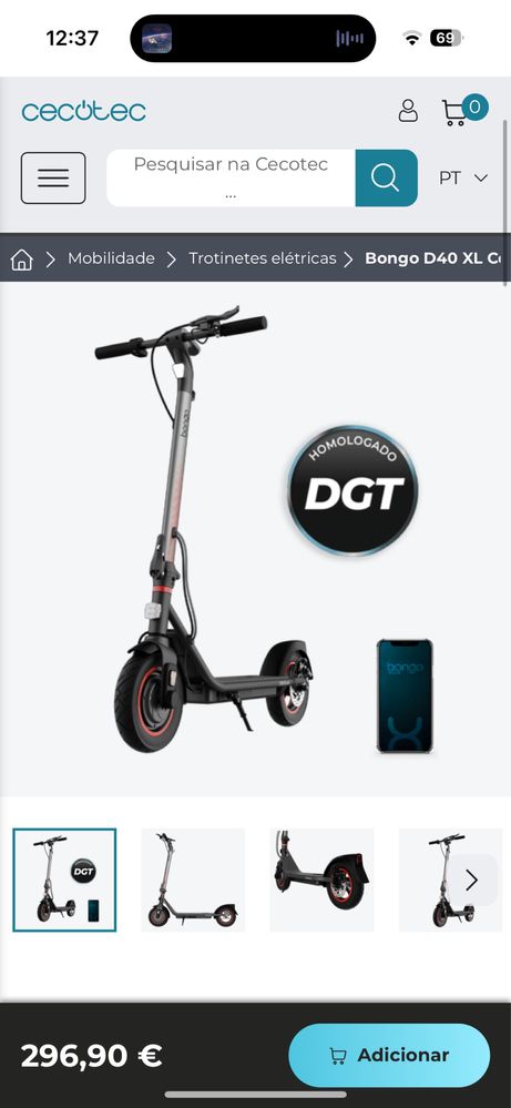 Trotinetes elétricas Bongo D40 XL Connected Cecotec