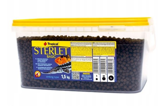 Karma dla ryb Tropical Sterlet Basic L 3L POKARM DLA JESIOTRÓW