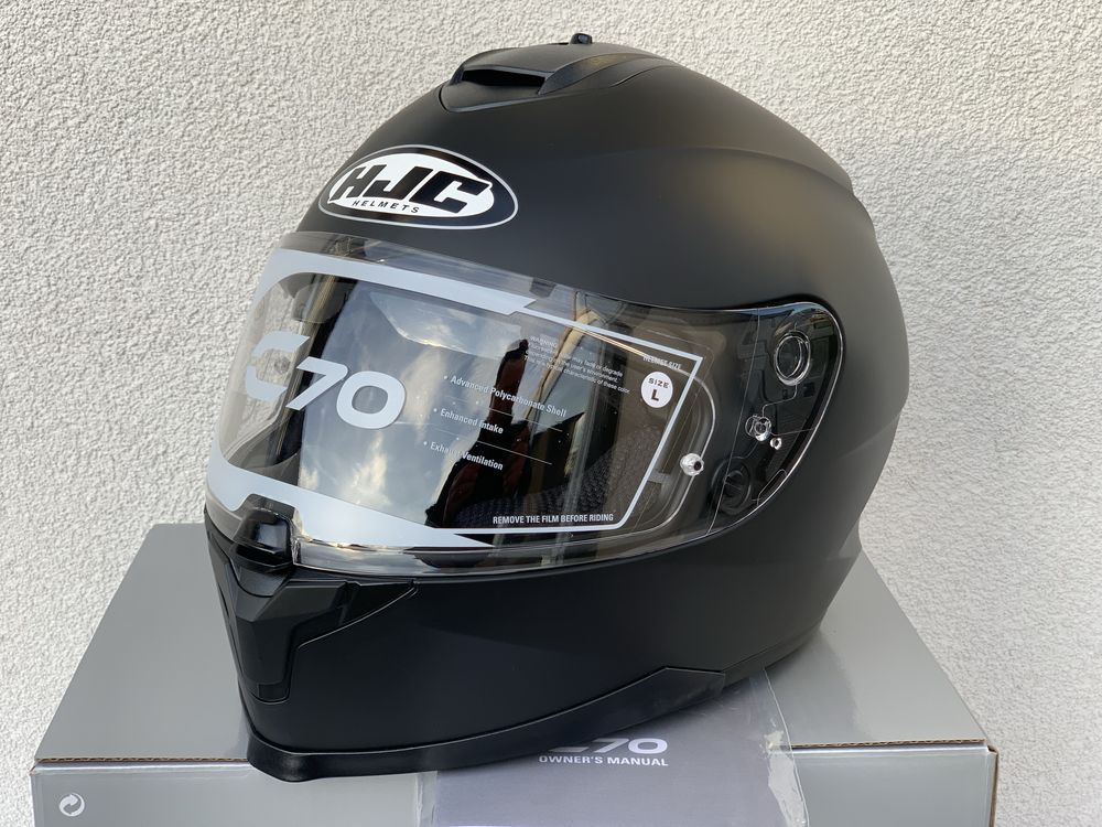 Kask motocyklowy HJC C70 czarny matt, blenda, microlock! Wysylka OLX!