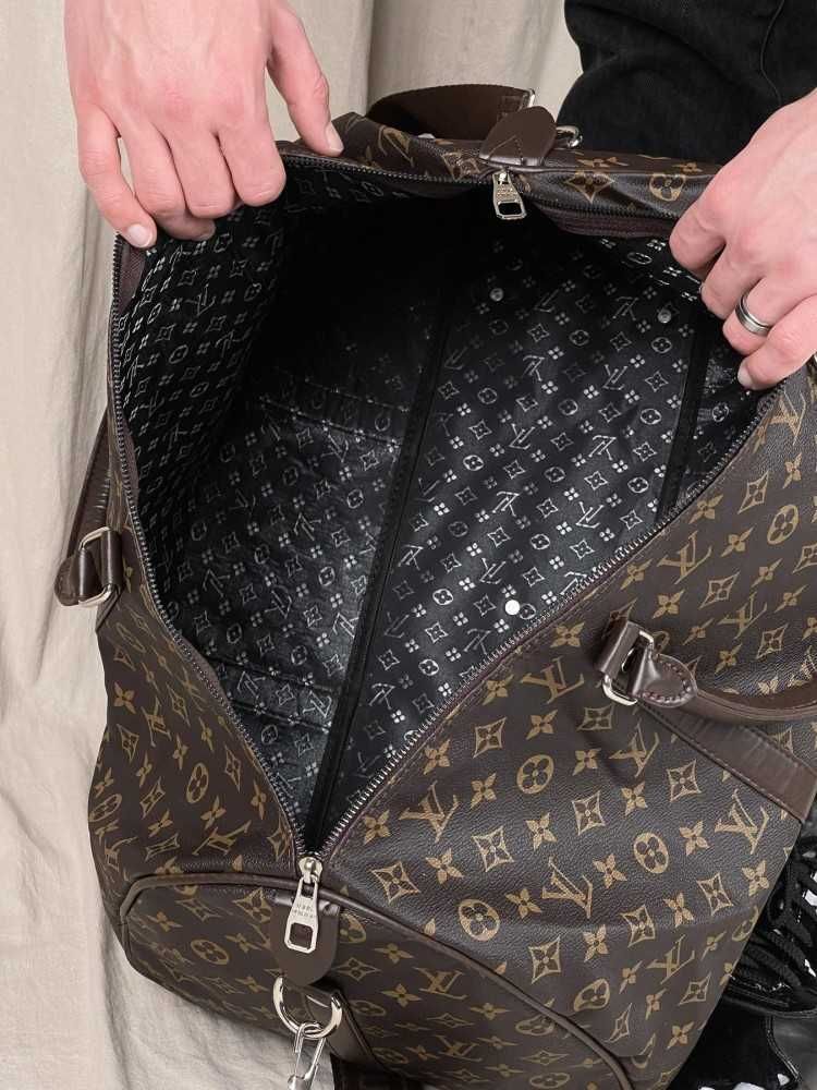 Кожаная сумка Louis Vuitton дорожная коричневая
