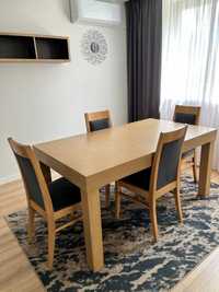 Rozkładany stół z kompletem 8 krzeseł