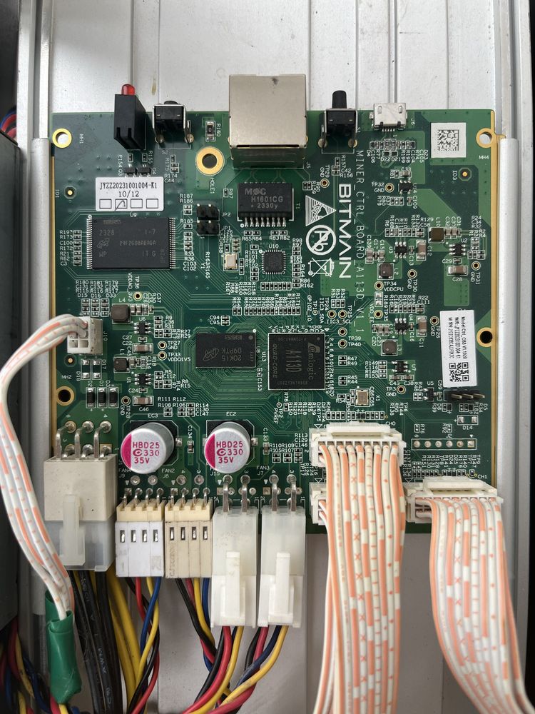Контрольна плата Bitmain A113D V1.2 — оригінал з S19K Pro