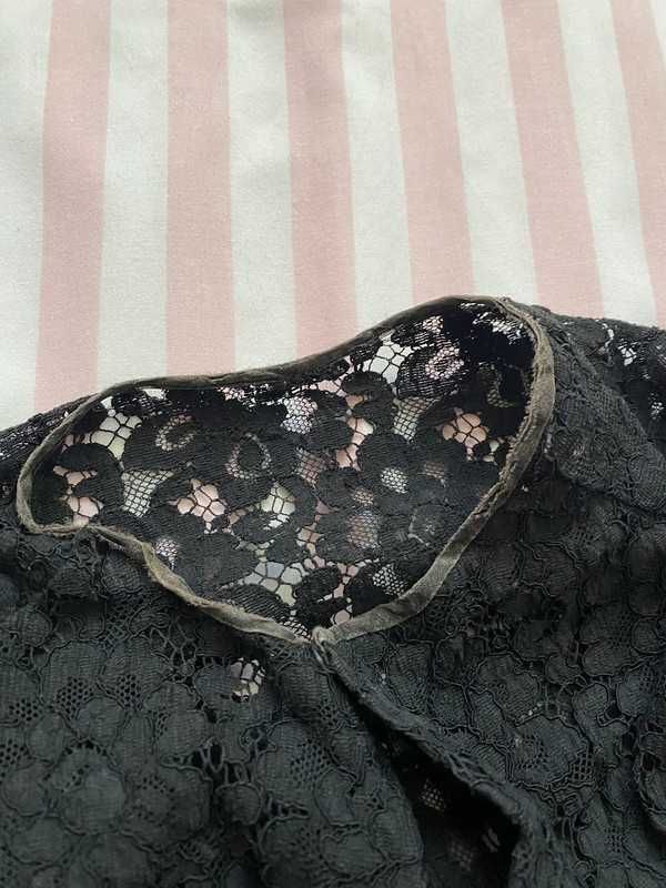 Czarna koronkowa rozpinana bluzka Sommermann L/XL 40/42