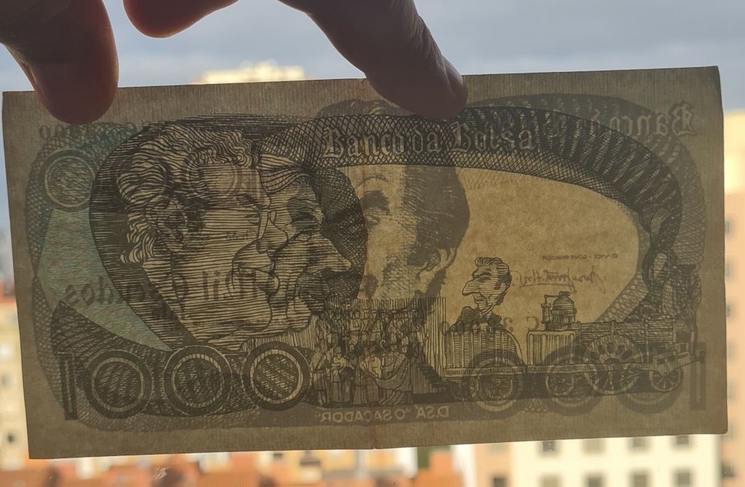 Nota de 1000 Escudos da Caricatura do Sá Carneiro