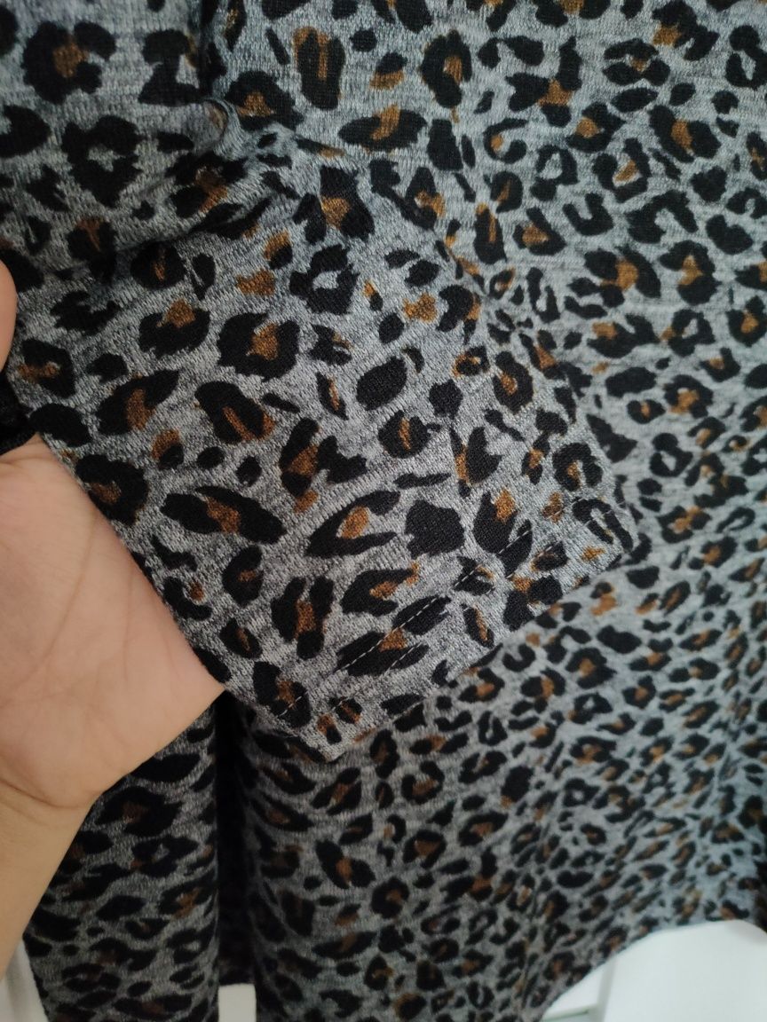 Bluzka z rękawem 3/4 panterka gepard cętki 50/52