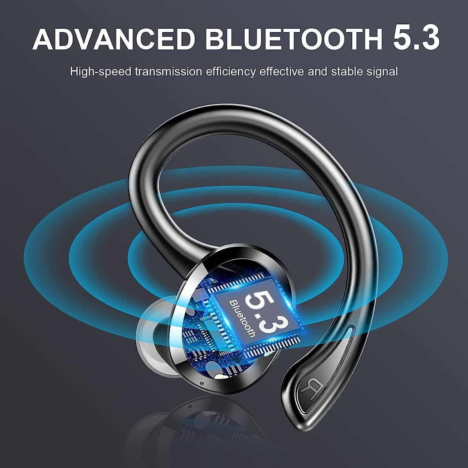 Słuchawki bezprzewodowe do biegania bluetooth HiFi 5.1 IP7 USB-C