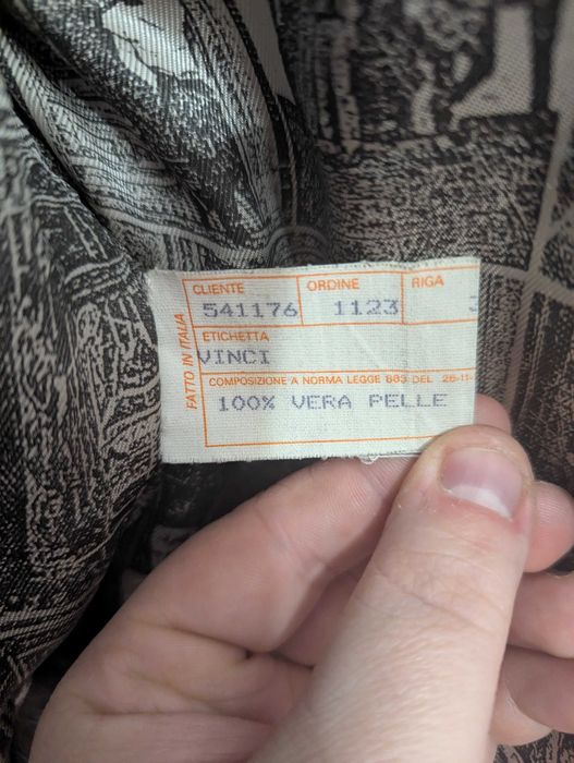 Вінтажна італійська шкіряна куртка VINCI, 100% натуральна шкіра.