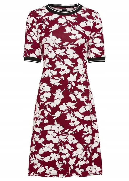 B.P.C sukienka dżersejowa z nadrukiem 32/34.