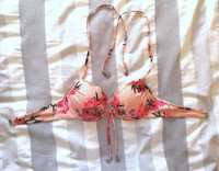 Parte de cima de bikini rosa florido H&M, tamanho 34A