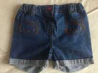 Hello Kitty C&A Sanrio Krótkie Spodenki Jeans r. 92