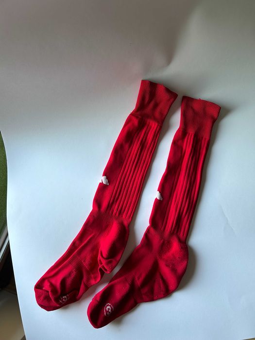 Skarpety piłkarskie adidas czerwone długie za kolano rozmiar 45
