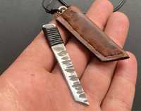 Ręcznie Zrobiony Mini Nożyk Naszyjnik Handmade Neck Knife