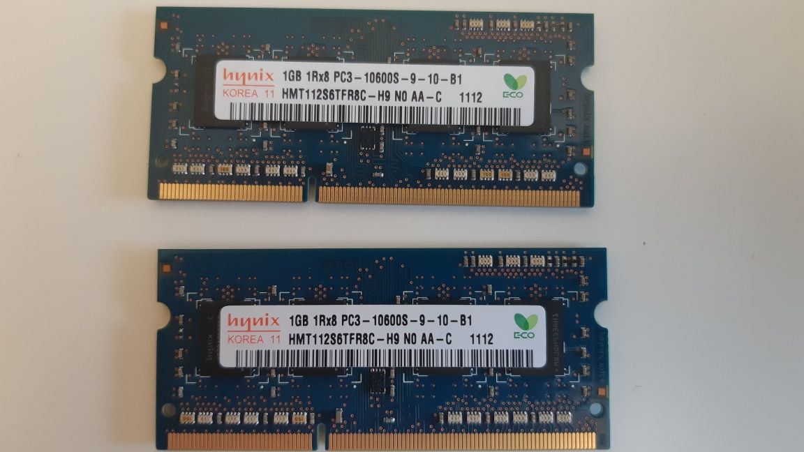 Memoria portatil Hynix 2gb (1gb + 1gb) 1Rx8 PC3 10600S